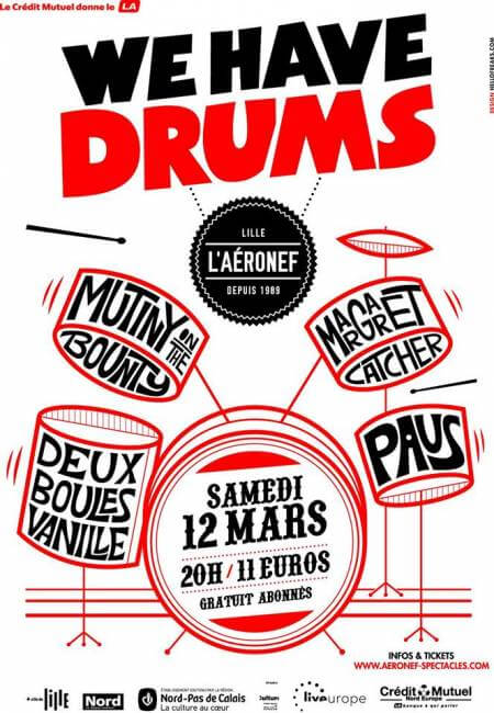 We Have Drums à l&rsquo;Aéronef de Lille
